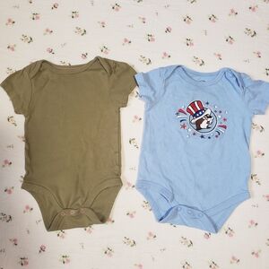 Blue and Olive Kids One Piece Set
